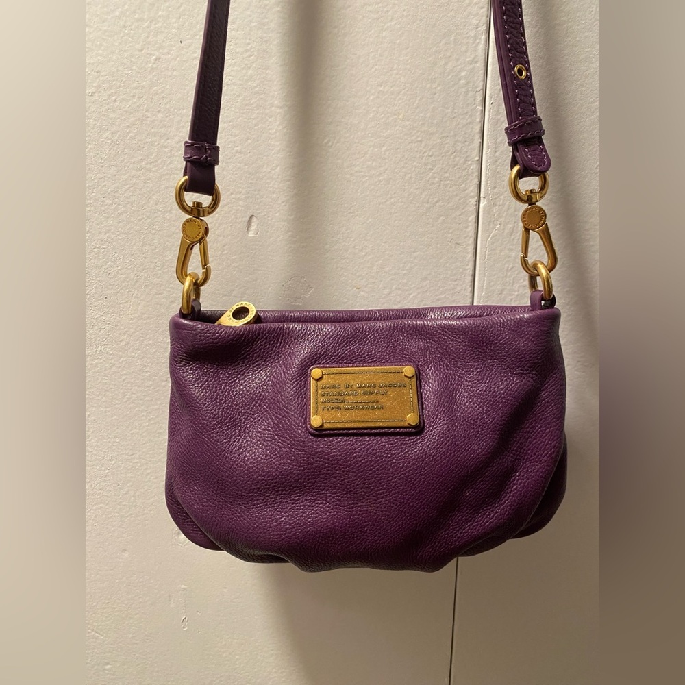 Marc By Marc Jacobs Purple Leather Crossbody Bag